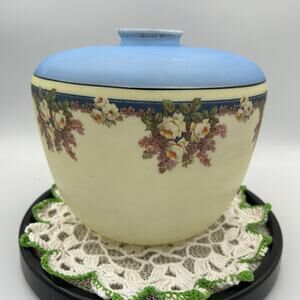 Vintage Glass Ceiling Light Cover-Floral, Blue, 

Screw-on